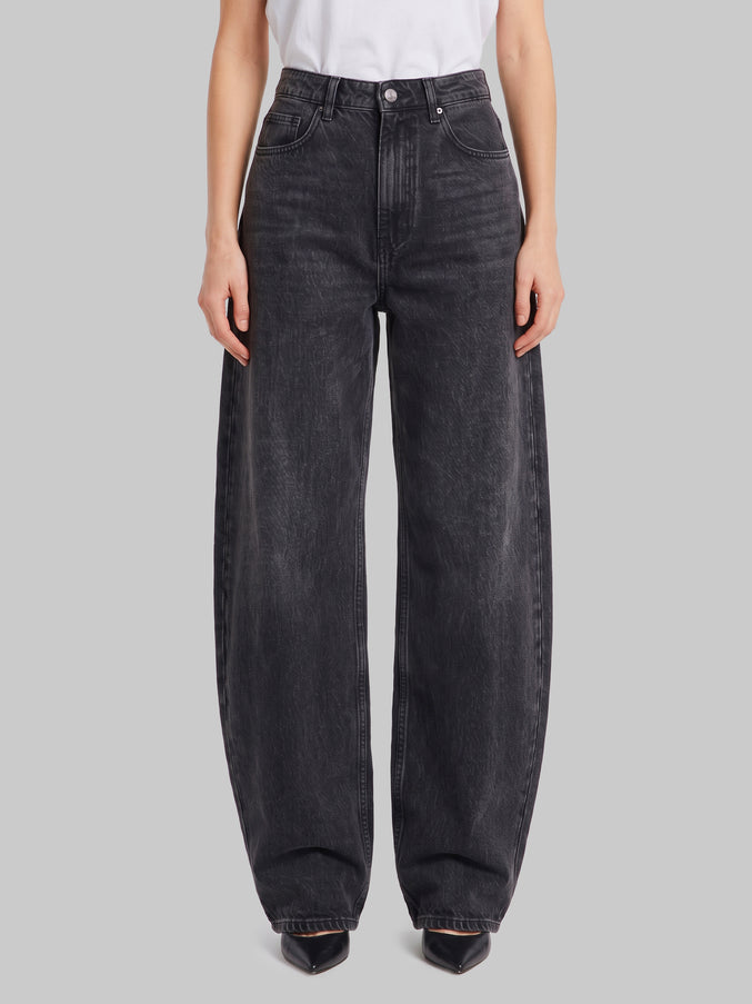 The Frankie Shop Nick Barrel-leg Jeans Black