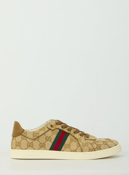 Gucci Stretch Low-top Sneakers Beige