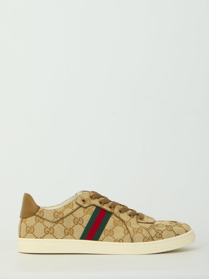 Gucci Stretch Low-top Sneakers Beige
