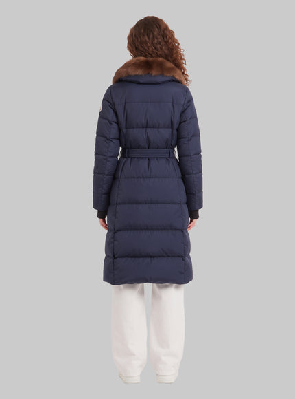 Moncler Grenoble Gelissette Long Down Jacket With Shearling