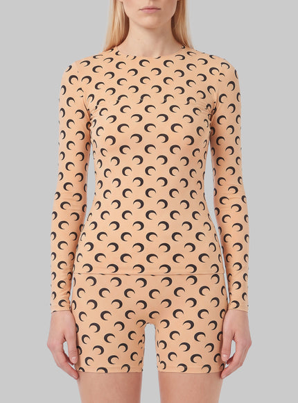 Marine Serre Second Skin Moon Top Beige