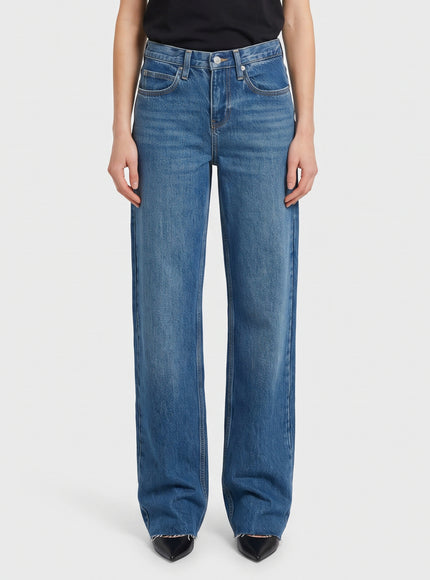 The Frankie Shop Dalston Jeans In Blue Wash Blue