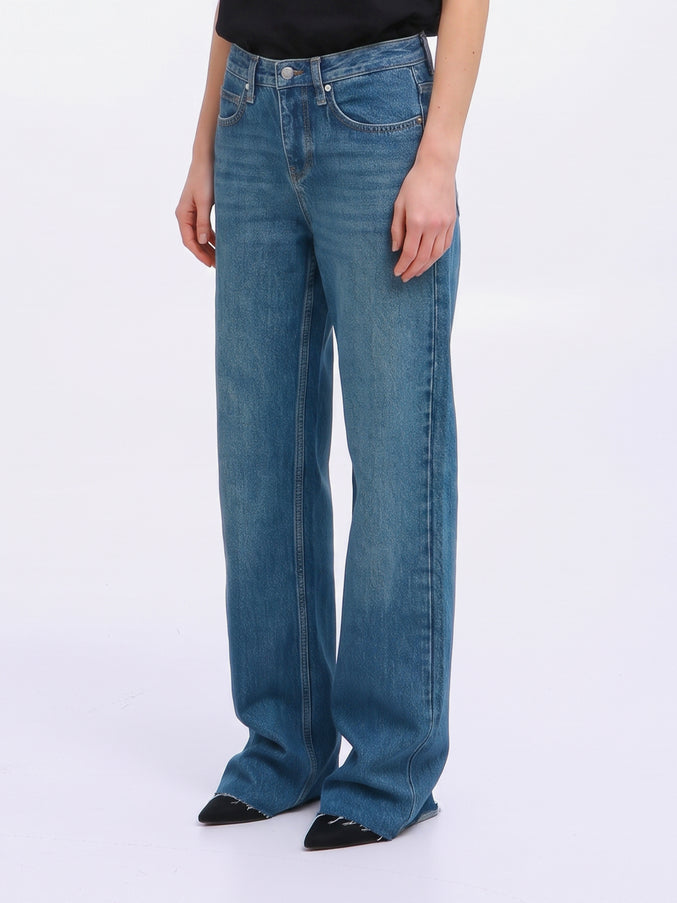 The Frankie Shop Dalston Jeans In Blue Wash
