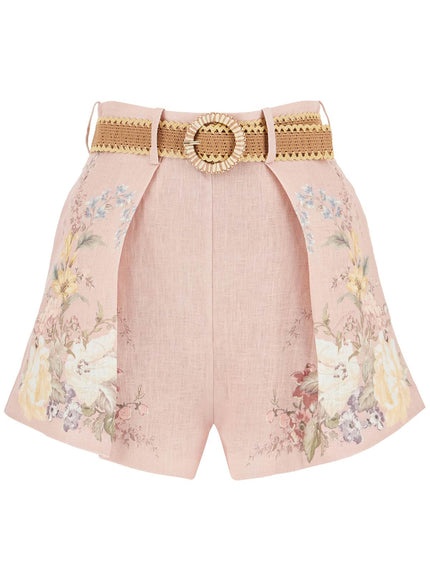 Zimmermann floral linen waverly shorts