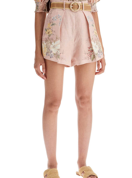 Zimmermann floral linen waverly shorts