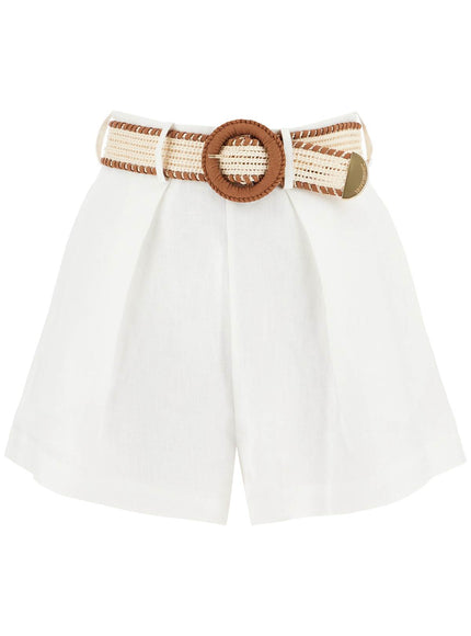 Zimmermann halliday linen tuck shorts