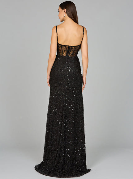 Lara Elegant Corset Gown with Slit