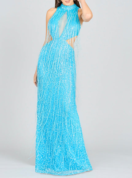 Carrie Fringe Beaded Dress - OUTLET