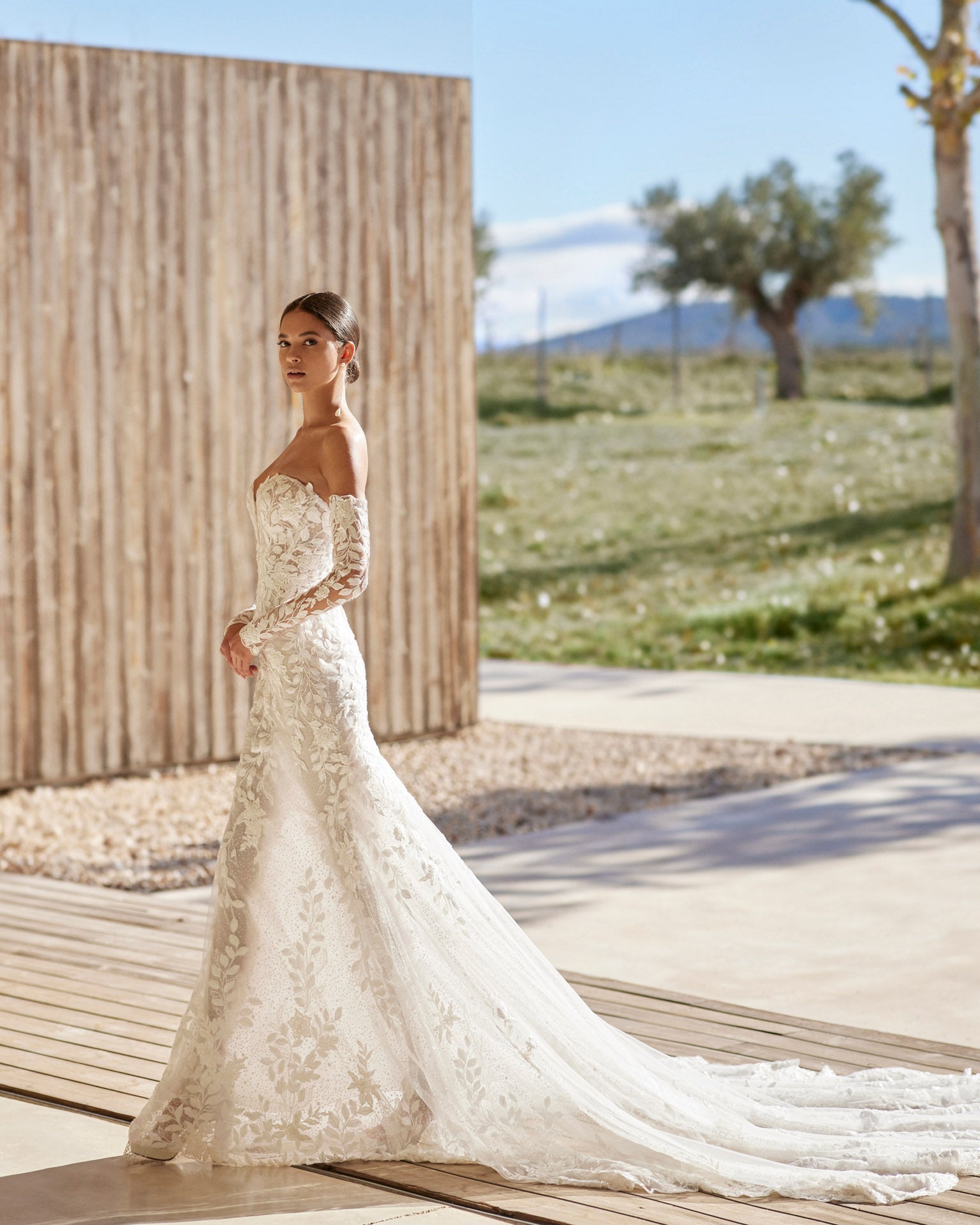 Rosa Clará Couture Alzir Mermaid Wedding Dress, US 2