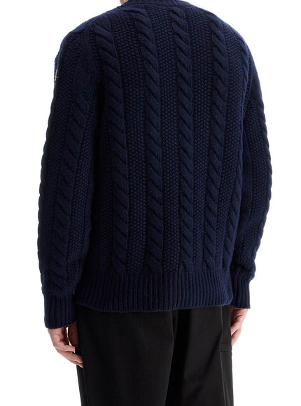 Moncler wool and cashmere cable knit pullover