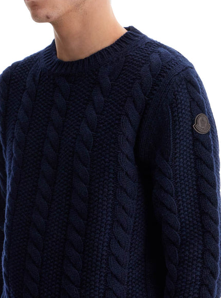 Moncler wool and cashmere cable knit pullover