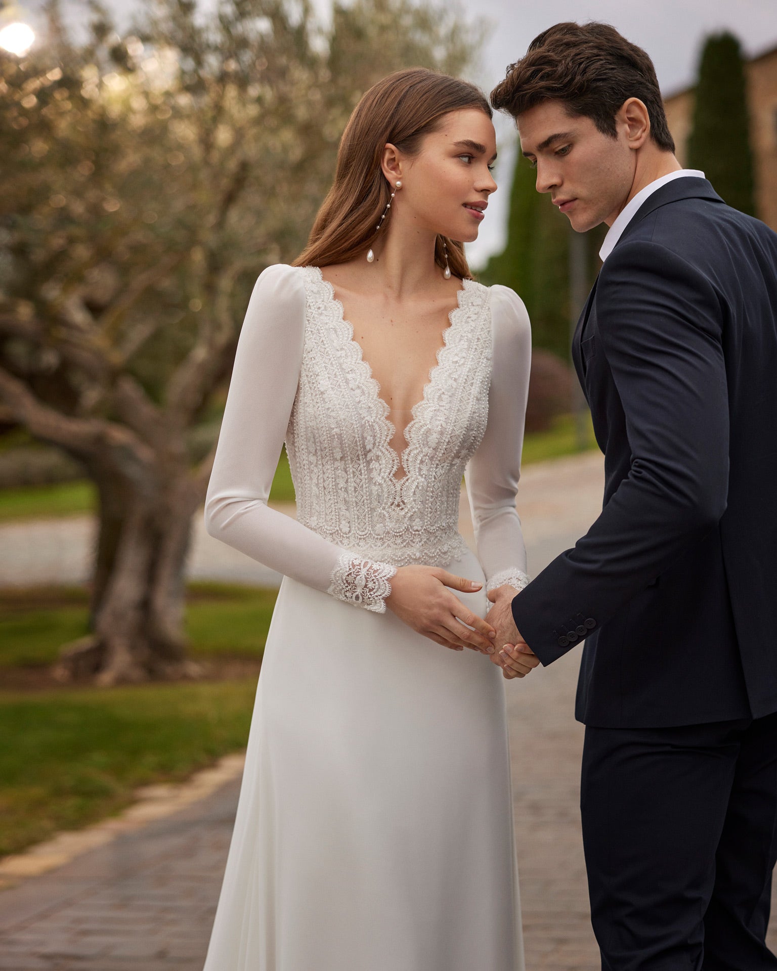 rosa clara wedding dress long sleeve Amado Wedding Dress - Wedding Atelier NYC