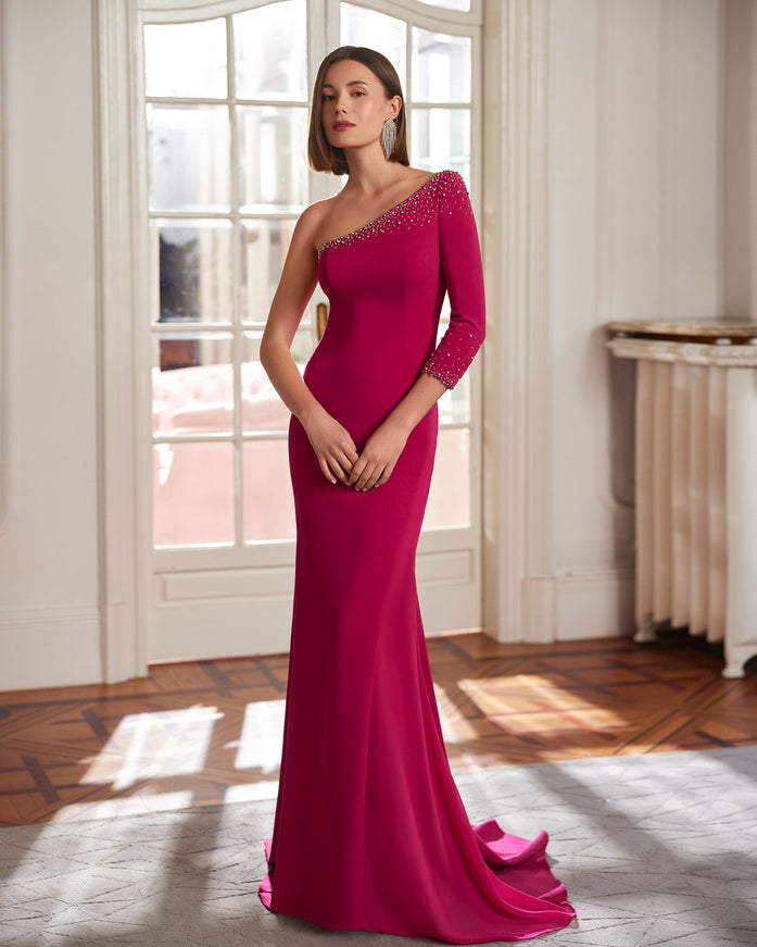 Rosa Clara Marfil Barcelona Beaded Crêpe Gown