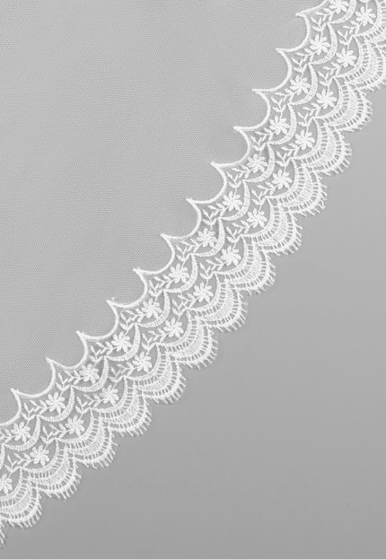 Rosa Clará Soft Tulle and Lace Bridal Veil with Pearls