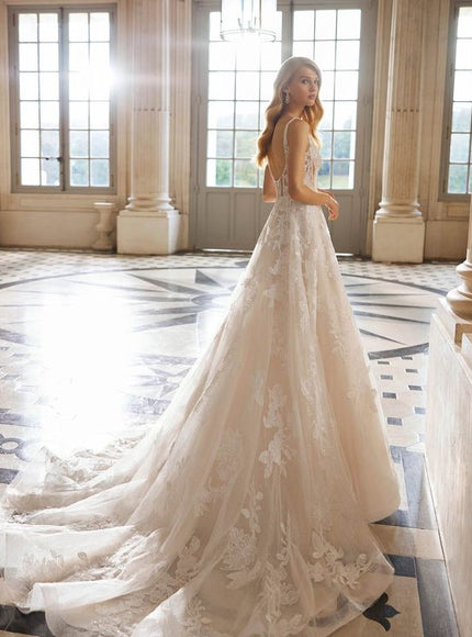 Rosa Clará Ember Lace & Tulle A-Line Princess Wedding Dress