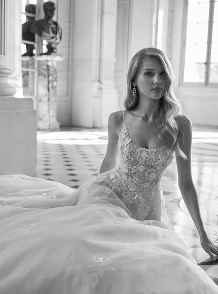 Rosa Clará Ersel Lace & Tulle A-Line Princess Wedding Dress