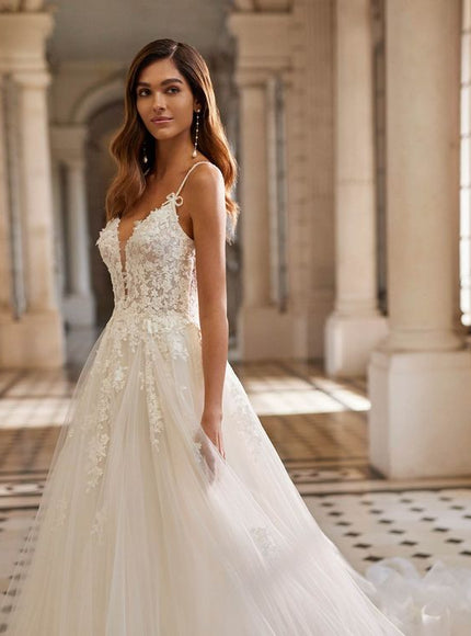 Rosa Clará Ethel Lace & Tulle Princess Wedding Dress