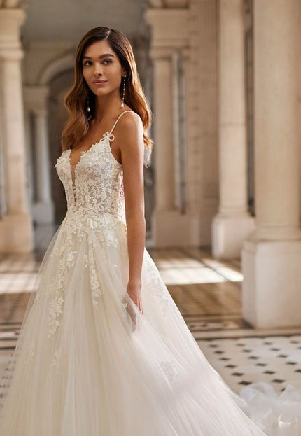 Rosa Clará Ethel Lace & Tulle Princess Wedding Dress