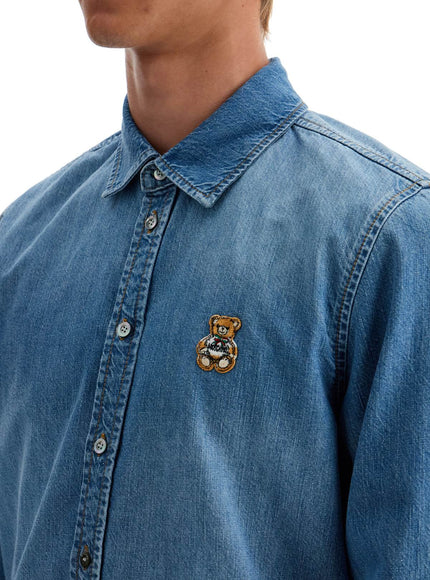 Moschino denim shirt with patch details