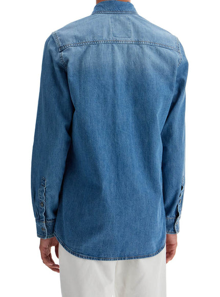 Moschino denim shirt with patch details