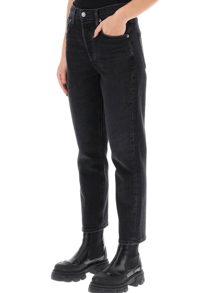 Agolde riley high-waisted cropped jeans