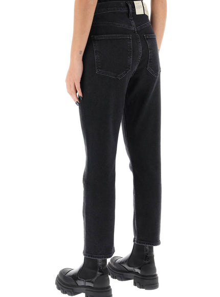 Agolde riley high-waisted cropped jeans