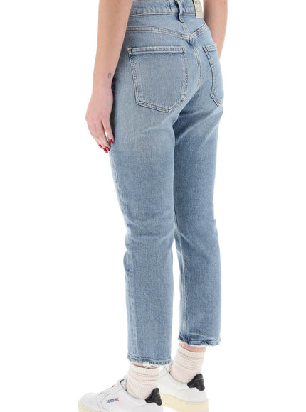 Agolde high-waisted straight cropped jeans in the