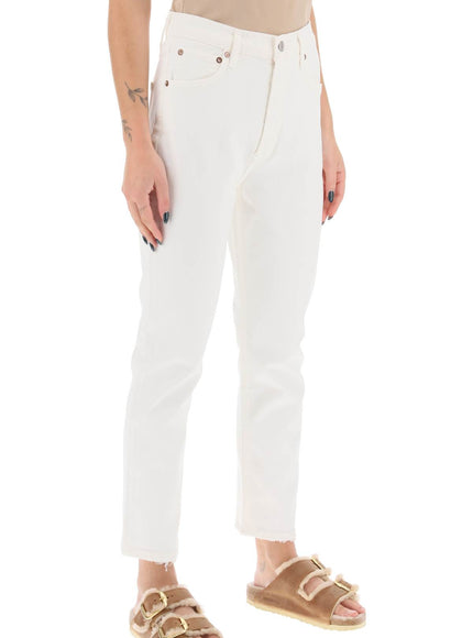 Agolde riley high-waisted cropped jeans