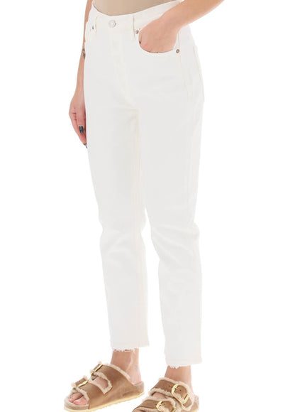 Agolde riley high-waisted cropped jeans