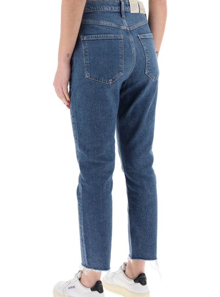 Agolde high-waisted straight cropped jeans in the