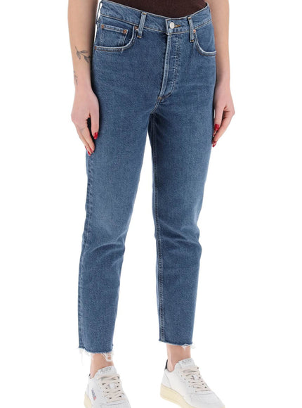 Agolde high-waisted straight cropped jeans in the