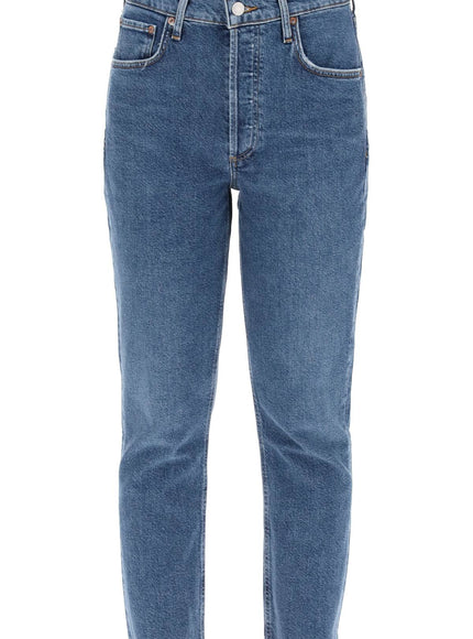 Agolde high-waisted straight cropped jeans in the