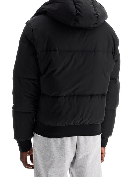 Moschino high-neck down jacket with hood