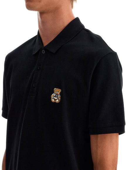 Moschino polo shirt with teddy bear application