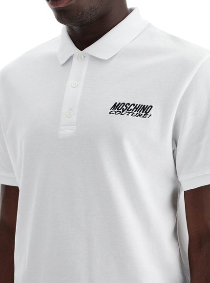 Moschino polo shirt with embroidered logo