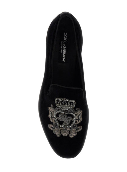 Dolce & Gabbana embroidered velvet loafers