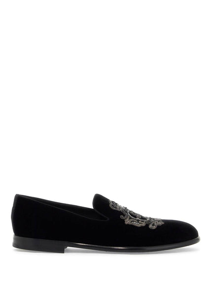 Dolce & Gabbana embroidered velvet loafers