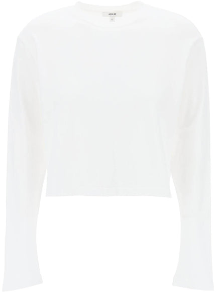 Agolde "cropped long-sleeved mason t