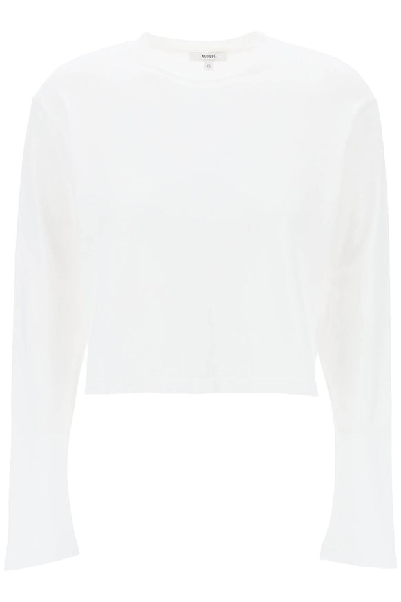 Agolde "cropped long-sleeved mason t