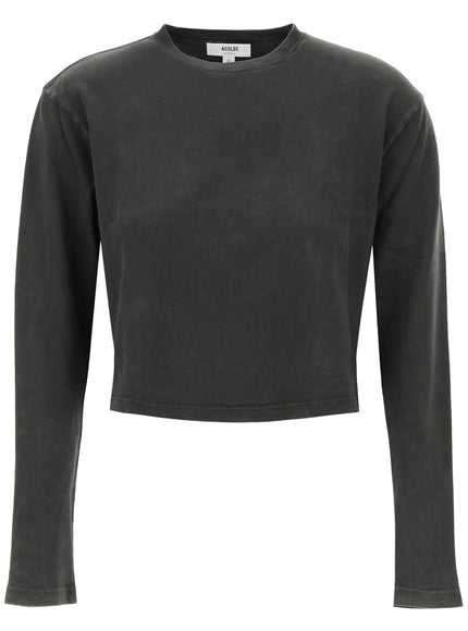 Agolde "cropped long-sleeved mason t