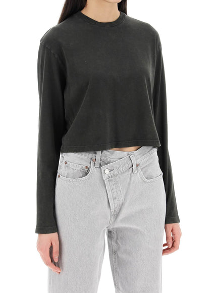 Agolde "cropped long-sleeved mason t