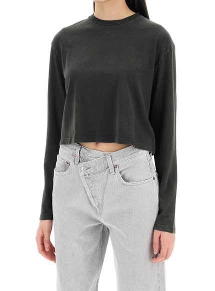 Agolde "cropped long-sleeved mason t