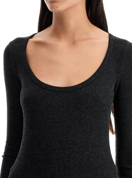 Agolde fitted top with deep neckline