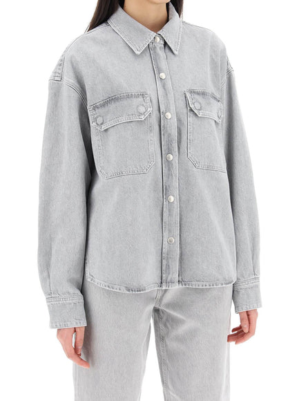 Agolde gwen denim shirt for women