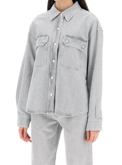 Agolde gwen denim shirt for women