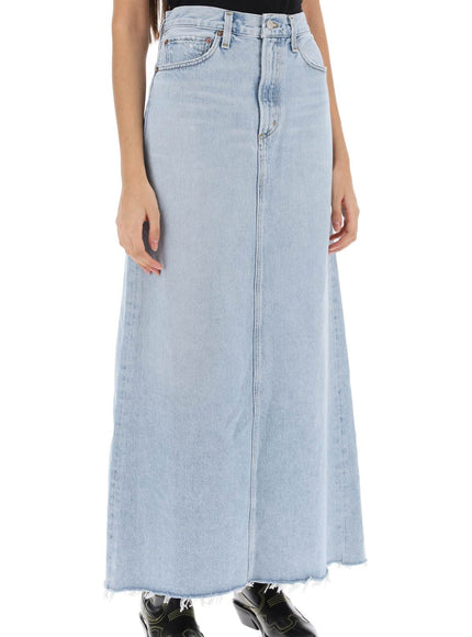 Agolde hilla maxi skirt in denim