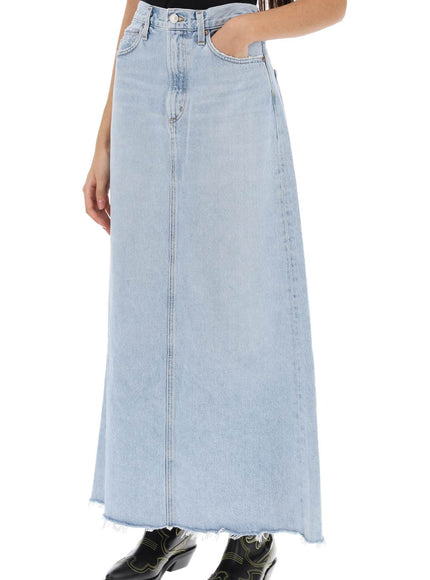 Agolde hilla maxi skirt in denim