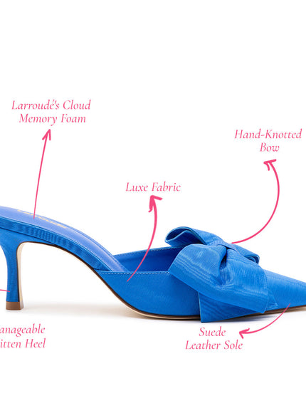 Larroude Mini Elle Pump In Azure Fabric