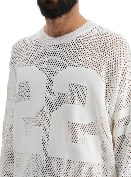 Amiri neck perforated knit sweater