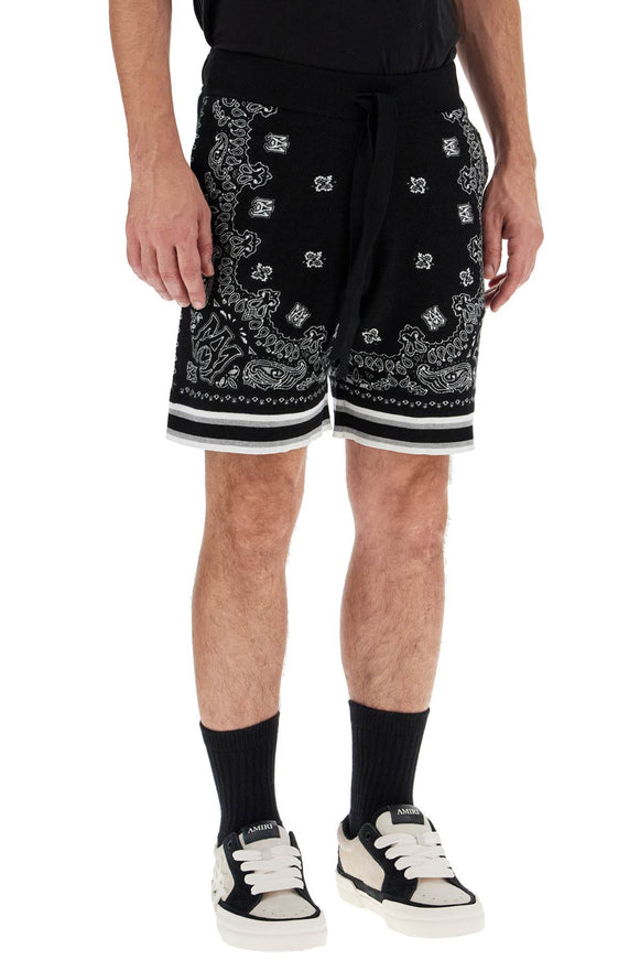 Amiri knitted bandana bermuda shorts